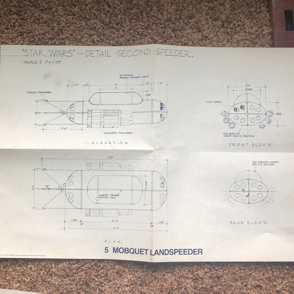 Star Wars blueprints 1977